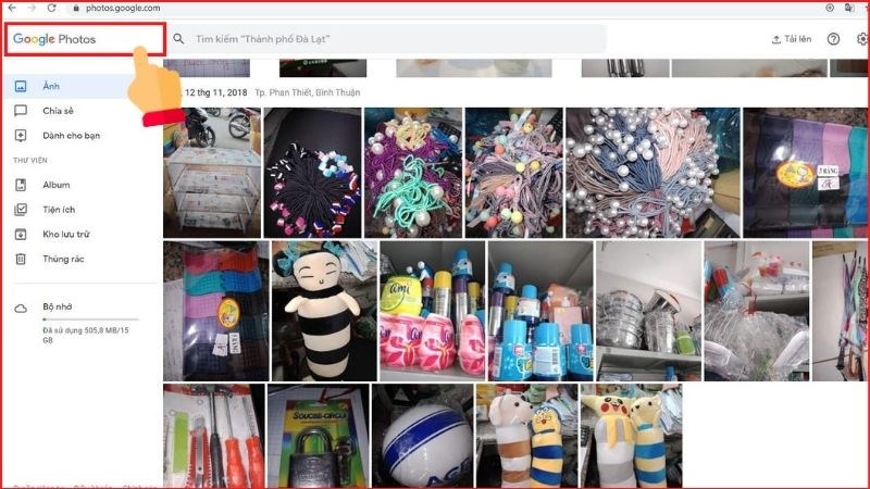 Cách chuyển ảnh từ Google Photos sang Google Drive trên máy tính bước 1